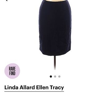 Ellen Tracy navy blue size 14 wool blend pencil skirt